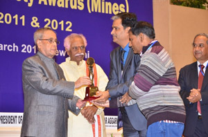 National Safety Awards (Mines)
for Years 2011 & 2012 on 20th March 2015