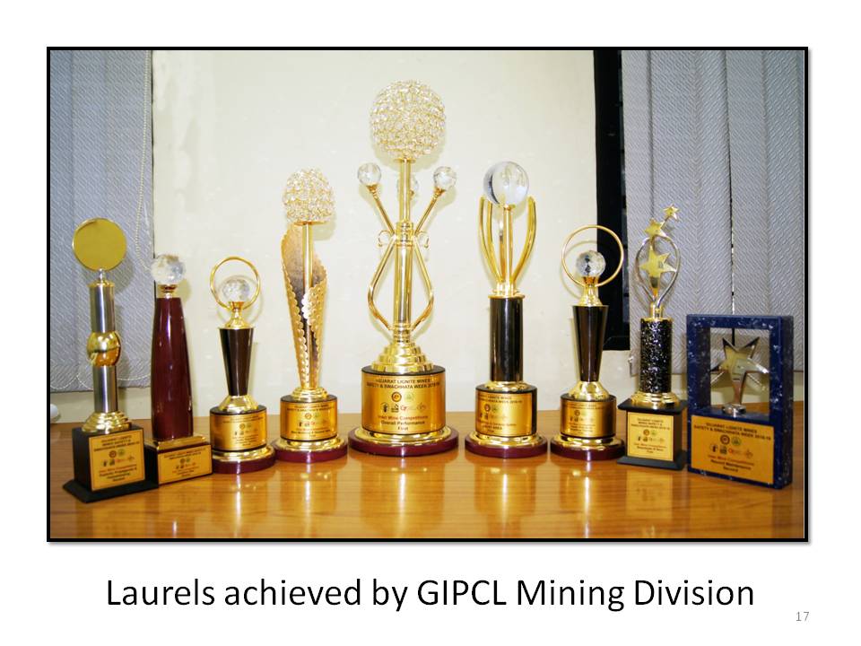 PRIZES WON BY MINING DIVISION, GIPCL DURING THE GUJARAT LIGNITE MINES SAFETY & SWACHHATA WEEK-2018-19